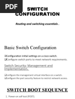 Switch Configuration: Routing and Switching Essentials