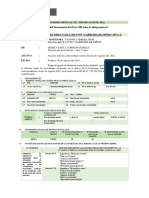 Informe Mensual de Mes de Agosto 2021