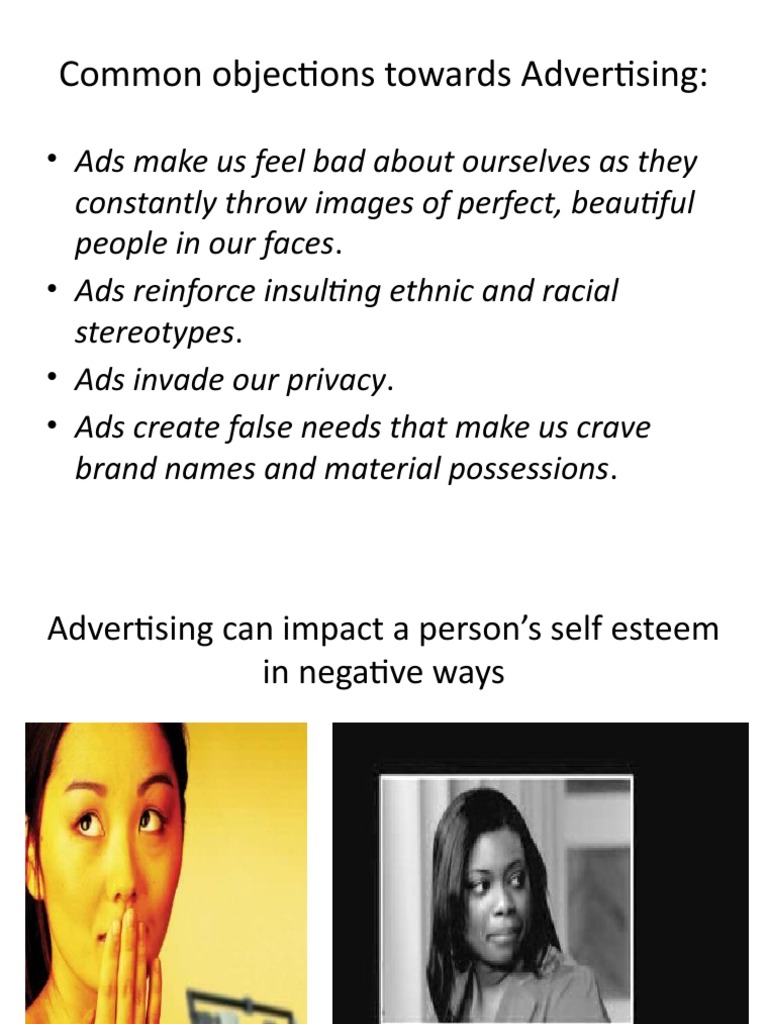 Common Objections Towards Advertising | PDF | Career & Growth | Self ...