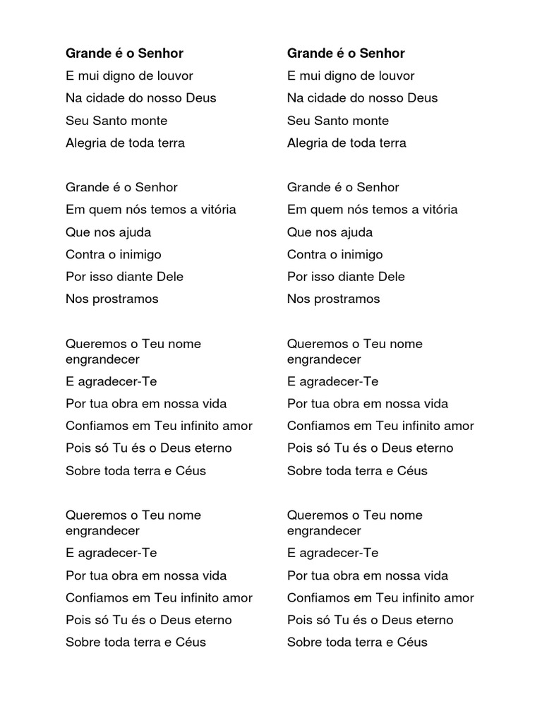 Grande É o Senhor Adhemar de Campos | PDF