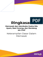 Ringkasan - Chef - Bab 1 - Keterampilan Dasar Dalam Memasak PDF