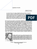 Models of Population Growth: Malthus'S