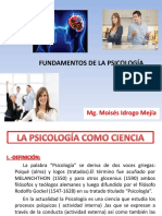 Fundamentos de La Psicología: Mg. Moisés Idrogo Mejía