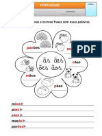 Atividades de português sobre sons ão e ã