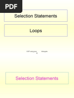 Selection Statements Loops: OOP Using Java Mulugeta M