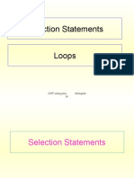 Selection Statements Loops: OOP Using Java Mulugeta M