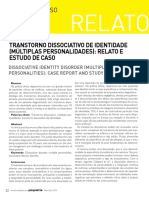 Transtorno dissociativo de identidade: relato de caso e desafios no tratamento