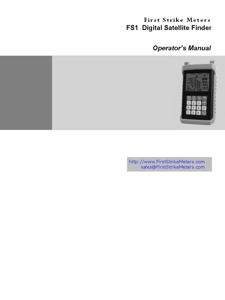 FS1 Manual Spanish | PDF | Televisión via satélite | Antena (Radio)