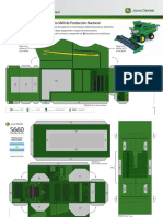 JohnDeere Combine S660 Paper Model