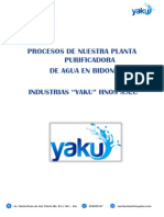 Proceso purificación agua bidones