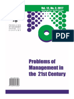 Problems of Management in The 21st Century, Vol. 12, No. 2, 2017