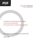 Download Transition to sustainable development in the UK housing sector from case study to model implementation by Tyndall Centre for Climate Change Research SN5290004 doc pdf