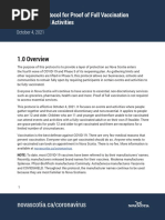 COVID-19 Protocol For Proof of Full Vaccination - Events and Activities