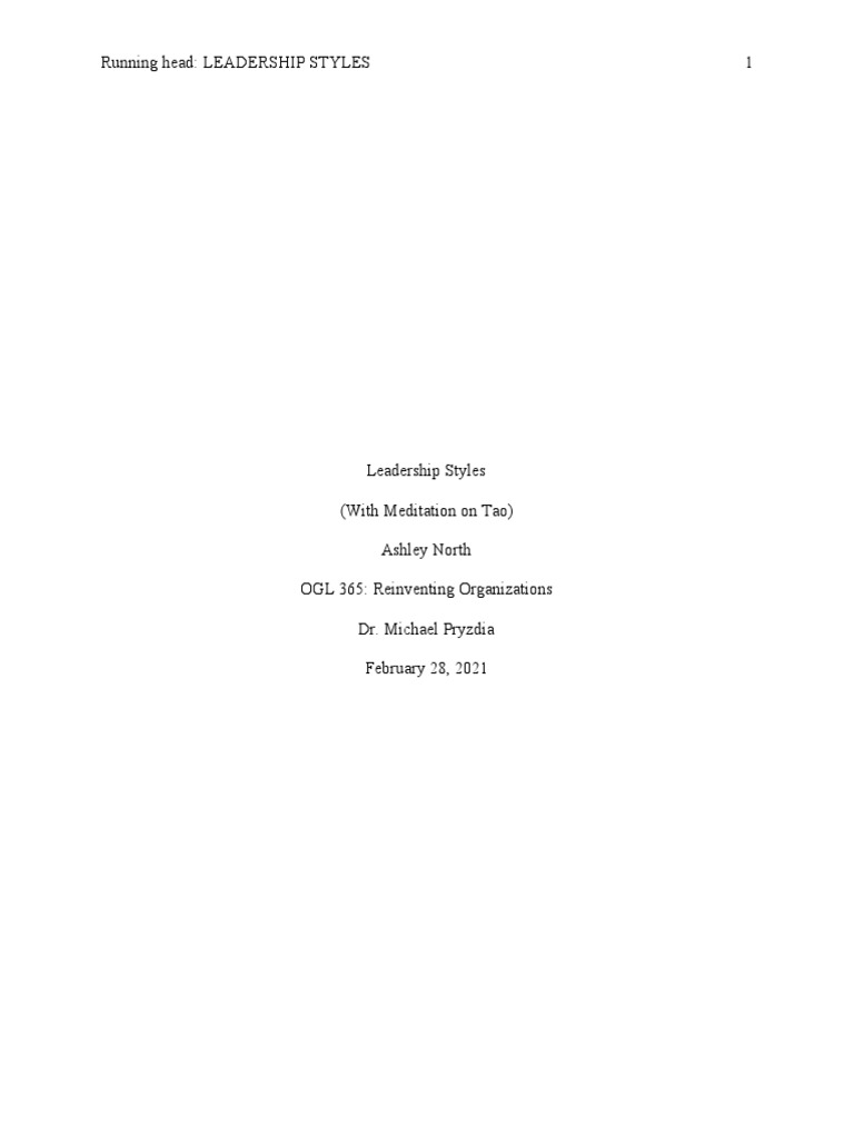 Leadership Styles | PDF | Leadership | Catholic Church
