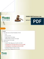 DHRM 2043 Business Law: by Ms. H L Ekanayake