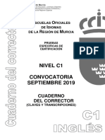 Inglés C1 Septiembre 2019 Corrector