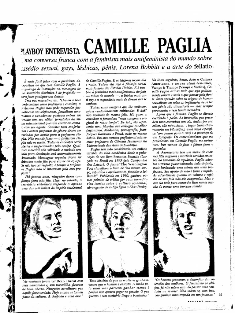 Camille Paglia Playboy 1995 | PDF