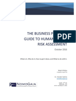 The Business Person'S Guide To Human Rights Risk Assessment: October 2016