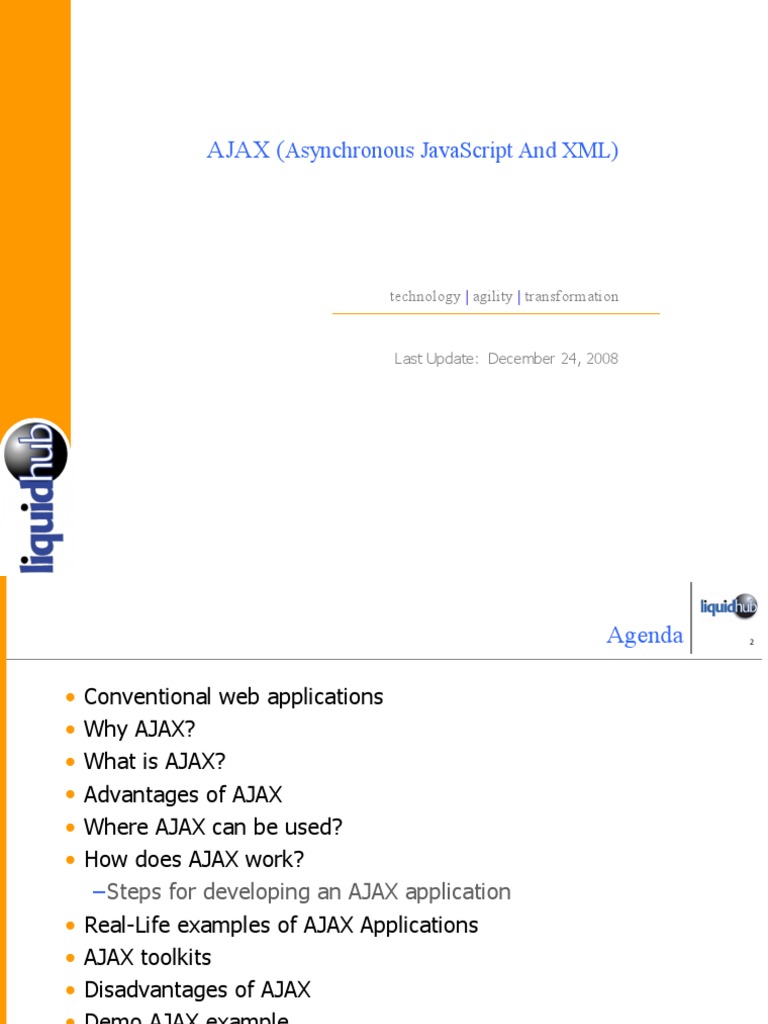Ajax (: Asynchronous Javascript and XML) | PDF | Web Software | Ajax ...
