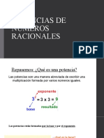 Potencias de números racionales: Bases, exponentes y propiedades