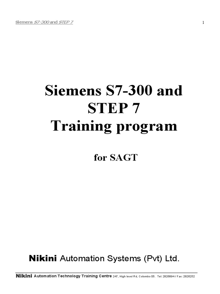 Siemens S7-300 Training Overview | PDF | Programmable Logic Controller ...
