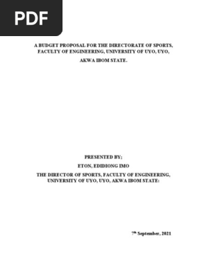 Budget Proposal