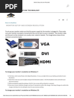 DOC02 Monitor Setup and Screen Resolution