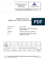 Material Balance: Summer Case - Unit 103 Condensate Stabilisation