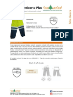 Ficha Técnica 800004069 Pantalon Anticorte Plus10 Azul Amarillo Pindo Tecmater