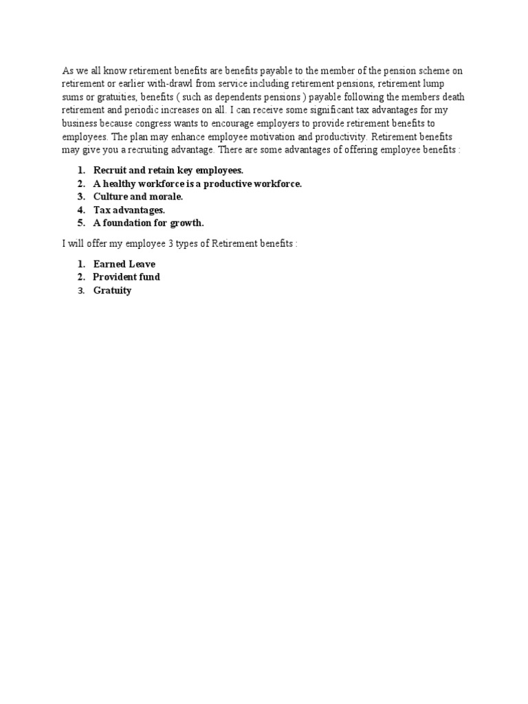Retirement Benefits | PDF | Business