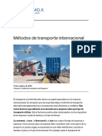 Métodos de Transporte Internacional