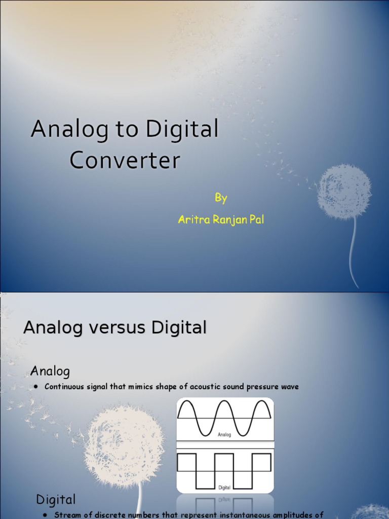 Analog To Digital Converter PDF Analog To Digital Converter Signal Processing