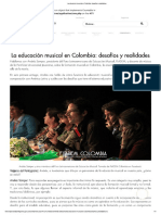 La Educación Musical en Colombia - Desafíos y Realidades