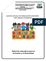 Atencion Educativa Para La Inclusion y La Diversidad 2021