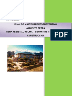 Plan Mantenimiento Preventivo Ambiente FEPMA