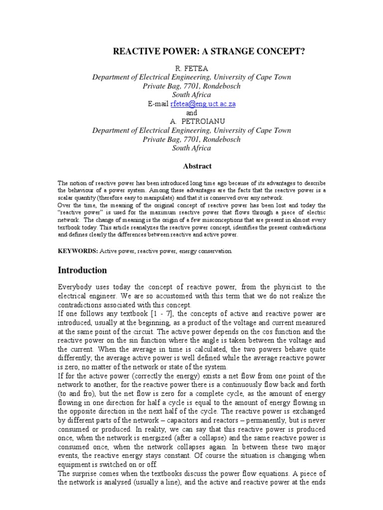 Understanding Reactive Power | PDF | Ac Power | Capacitor