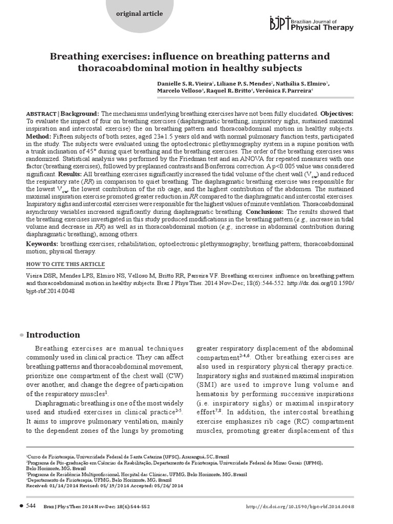 Breathing Exercises Influence On Breathing Patterns and HEALTH PEOPLE ...