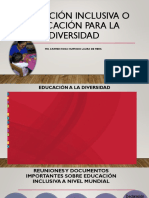 Educación Inclusiva o Educación para La Diversidad 2021