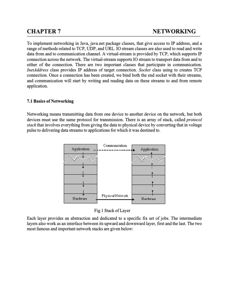 Networking With Java PDF Protocols Port