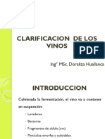 Clarificacion de Los Vinos: Ing° Msc. Doraliza Huallanca