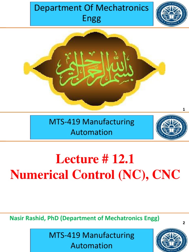 Lec # 12.1 NC, CNC and Its Programing (Week#12) | PDF | Numerical ...