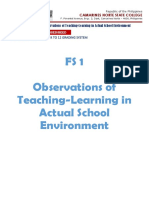 Observations of Teaching-Learning in Diverse School Environments