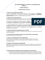 Cuestionario Ley General de Transparencia y Acceso A La Información Pública.