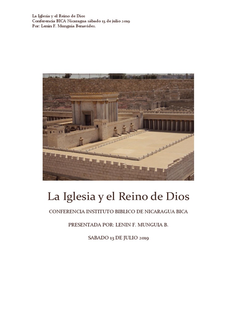 La Iglesia y el Reino de Dios | PDF | Reinado y reino de dios | Jesús