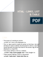 Week 3 HTML Links Table List - Lab