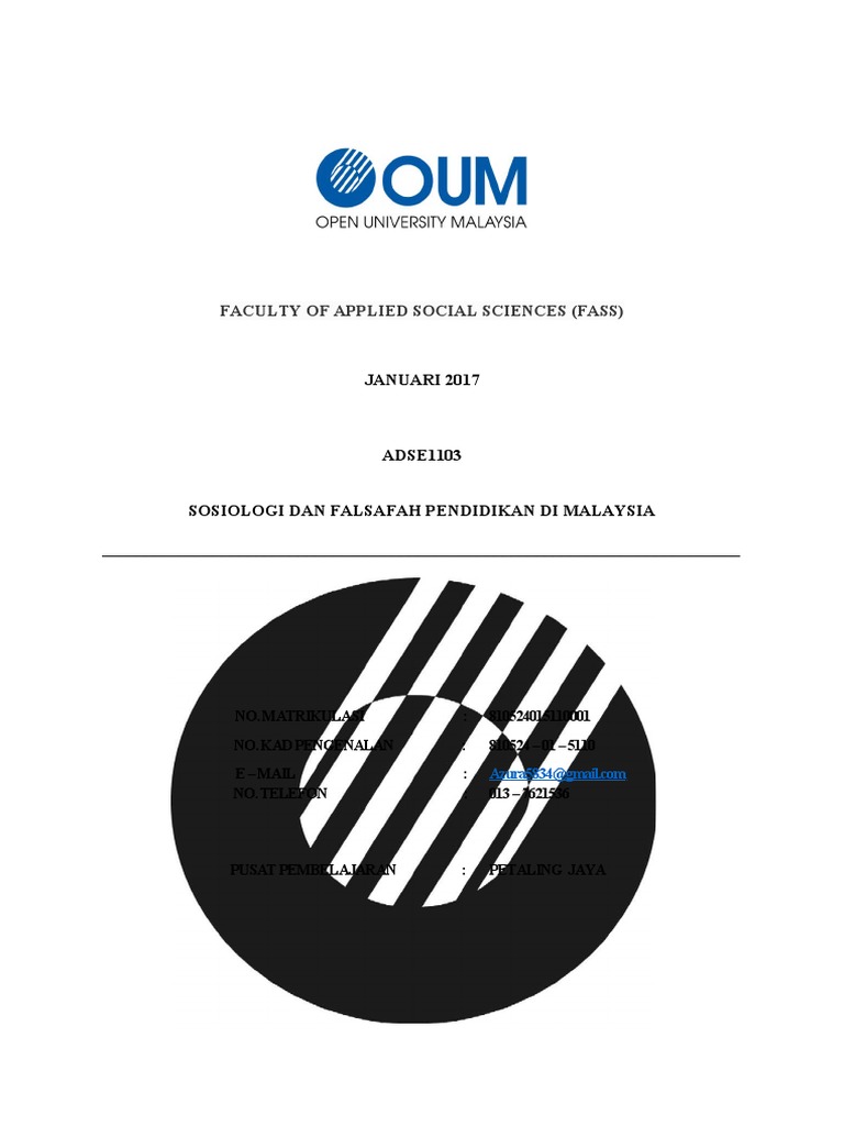 Adse1103 Sosiologi Autosaved Pdf