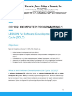 CC102 Lesson IV - Software Development Lifecycle (SDLC)