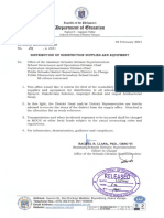 DM No. 24, S. 2021 (Distribution of Disinfection Sup and Equip)