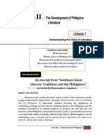 1_chapter Ii_lesson 1_ Understanding the Value of Philippine Literature