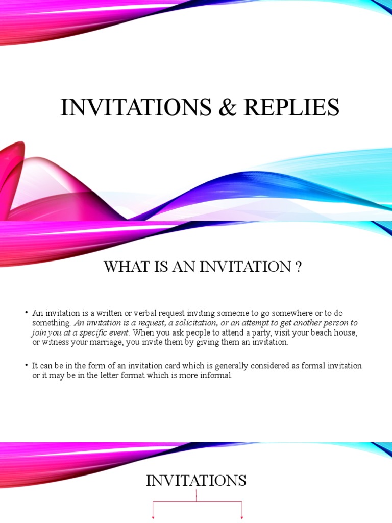 Invitations & Replies Class 12 PDF